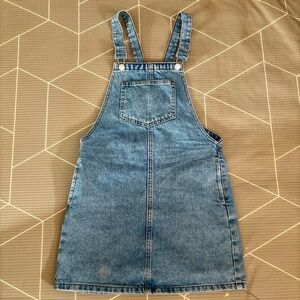 Topshop moto Light Blue Denim Overalls Minidress